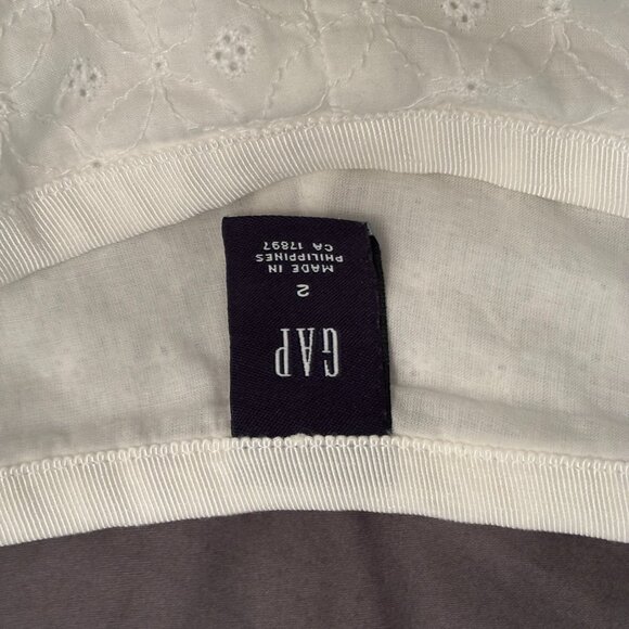 Women's Gap A-line Skirt White Eyelet Size 2 - Picture 4 of 4